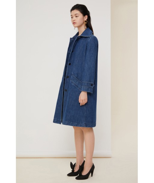 Denim overcoat français