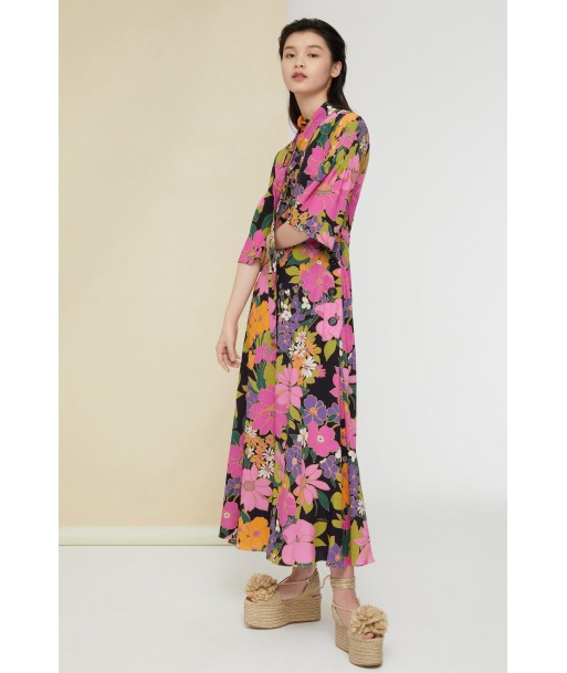 Printed necktie midi dress Venez découvrir notre 