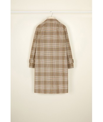 Tartan cotton overcoat Voir les baskets