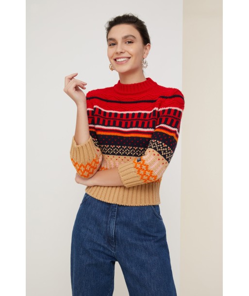 Cropped jacquard jumper Pour