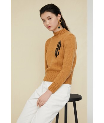 Cropped intarsia logo jumper Comparez plus de prix