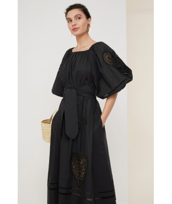 Openwork poplin maxi dress est présent 