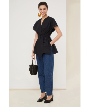 Openwork poplin top livraison et retour toujours gratuits