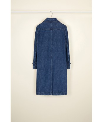 Jewelled collar denim overcoat 2024