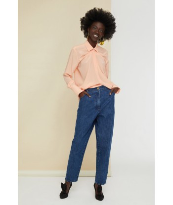 Denim carrot trousers pas cheres