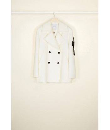 Jewelled logo peacoat prix