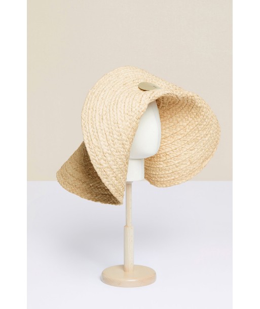 Embellished oversized woven hat Amélioration de cerveau avec