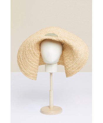 Embellished oversized woven hat Amélioration de cerveau avec