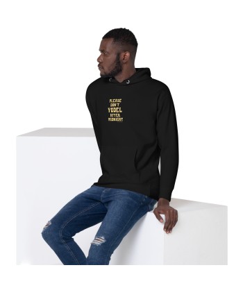 Sweat à capuche unisexe en coton Don't Yodel After Midnight texte clair 50-70% off 