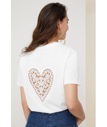 Heart cut-out organic cotton tee ouvre sa boutique