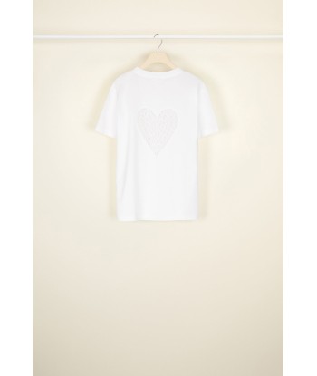 Heart cut-out organic cotton tee ouvre sa boutique