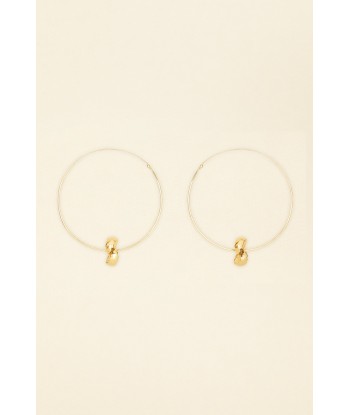 Mandarine brass hoop earrings la chaussure