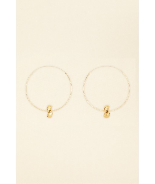 Mandarine brass hoop earrings la chaussure