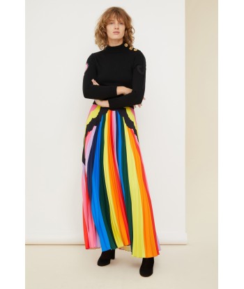 Psychedelic pleated maxi skirt Pour