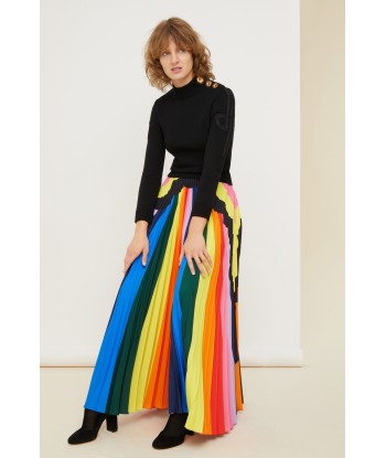 Psychedelic pleated maxi skirt Pour