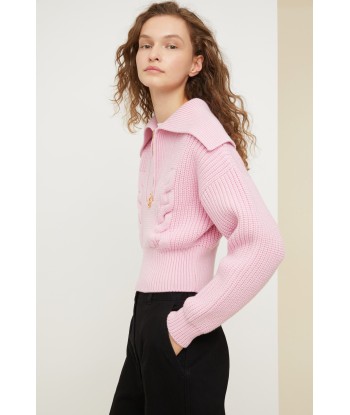 Zip-up sailor collar wool jumper vous aussi creer 