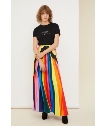 Psychedelic pleated maxi skirt Pour