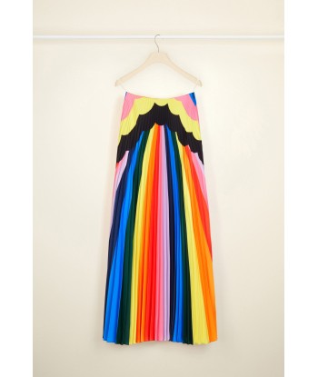 Psychedelic pleated maxi skirt Pour