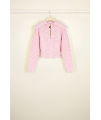 Zip-up sailor collar wool jumper vous aussi creer 