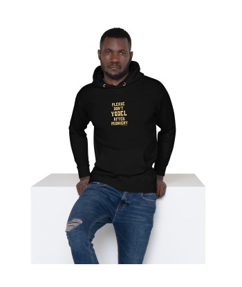 Sweat à capuche unisexe en coton Don't Yodel After Midnight texte clair 50-70% off 