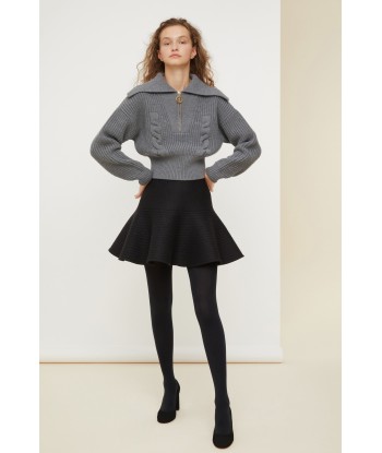 Zip-up sailor collar wool jumper Le MVP de beaucoup