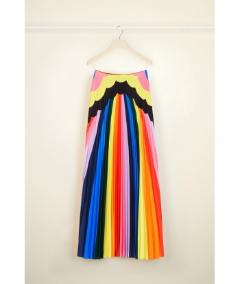 Psychedelic pleated maxi skirt Pour