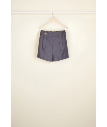 High-waisted wool shorts en ligne