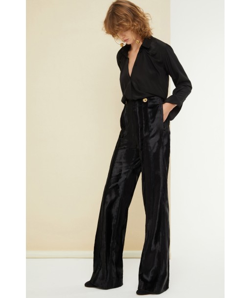 Wide legged faux ponyskin trousers Faites des économies