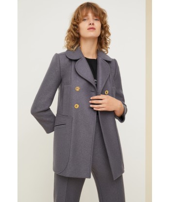 Longline double-breasted wool jacket Economisez 