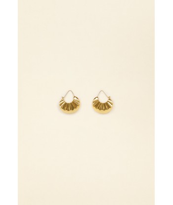 Large Mandarine brass earrings Economisez 