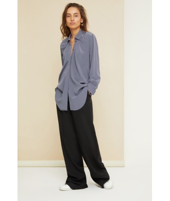 Iconic draped silk blouse de la marque