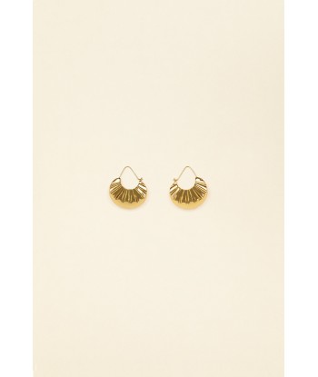 Large Mandarine brass earrings Economisez 