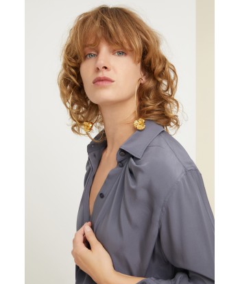 Iconic draped silk blouse de la marque