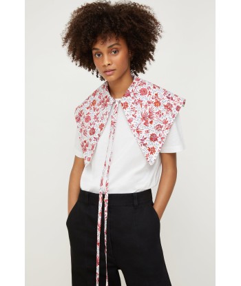 Printed collar in organic poplin offre 