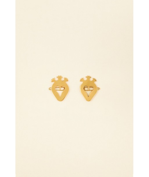 Cut-out heart brass hairclips Livraison rapide