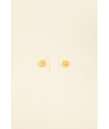 Faceted bead brass earrings en ligne des produits 