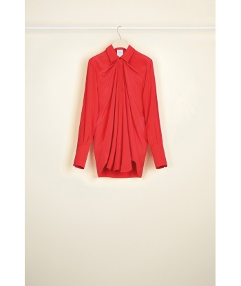 Iconic draped silk blouse s'inspire de l'anatomie humaine