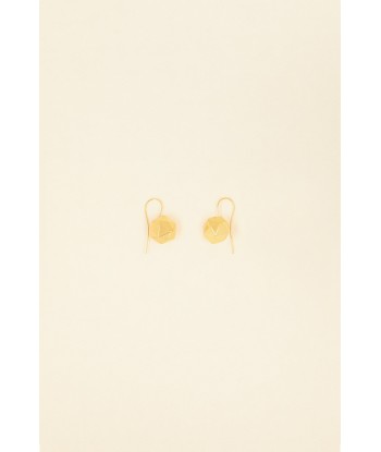 Faceted bead brass earrings en ligne des produits 