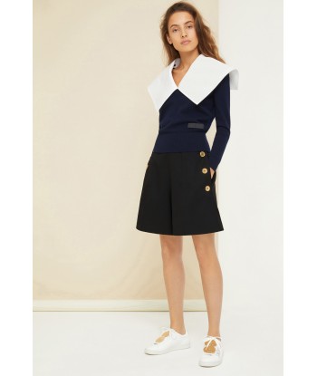 Sailor collar jumper in eco-friendly wool le concept de la Pate a emporter 