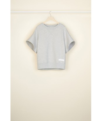 Overstitch short-sleeved sweatshirt in organic cotton meilleur choix