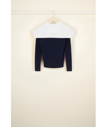 Sailor collar jumper in eco-friendly wool le concept de la Pate a emporter 