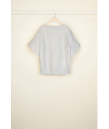 Overstitch short-sleeved sweatshirt in organic cotton meilleur choix