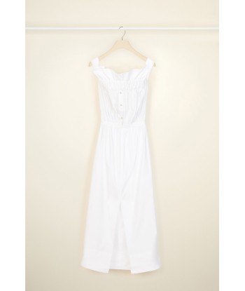 Embroidered grosgrain dress in organic cotton poplin livraison et retour toujours gratuits