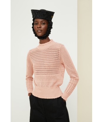 Crochet jumper in organic cotton de pas cher