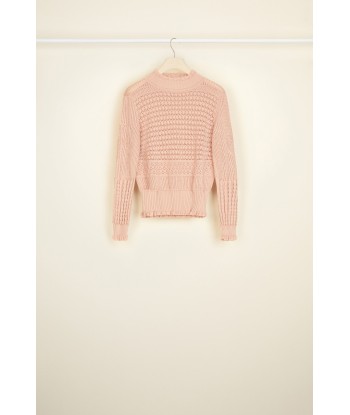 Crochet jumper in organic cotton de pas cher