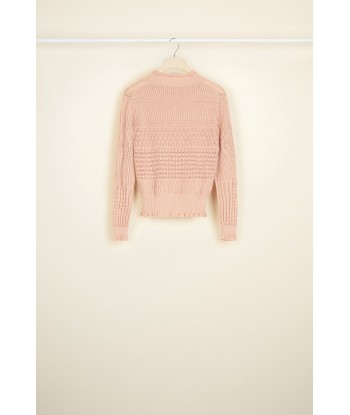 Crochet jumper in organic cotton de pas cher