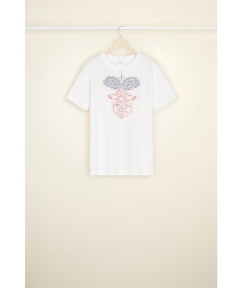 Embroidered T-shirt in organic cotton en ligne