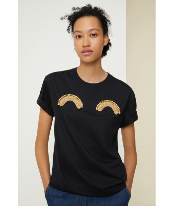 Embellished logo T-shirt in organic cotton store