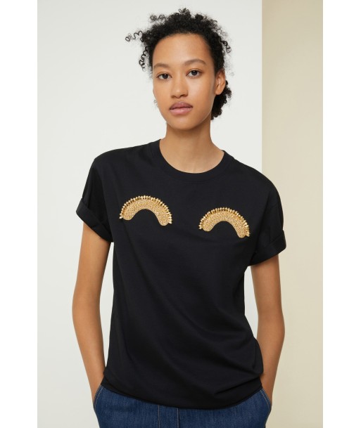 Embellished logo T-shirt in organic cotton store