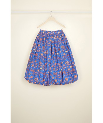 Printed midi bubble skirt in organic cotton de votre